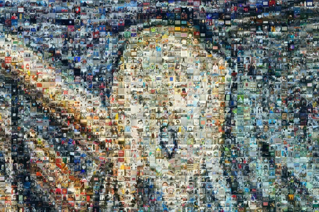 2020 Plague Expulsion Rite, by Wu Guoyong, compiles 3,500 pictures of Chinese people under quarantine to recreate Edvard Munch’s The Scream. Photo: Wu Guoyong