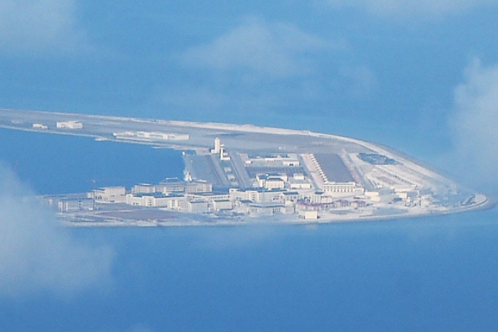 Subi Reef in the South China Sea, where Beijing has recently added a research facility to its military base. Photo: AFP