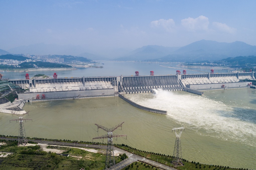 Aerial photo taken on June 23, 2019 shows water discharging from the Three Gorges Dam, a gigantic hydropower project on the Yangtze River, in Yichang City in central China's Hubei Province. Photo: Xinhua