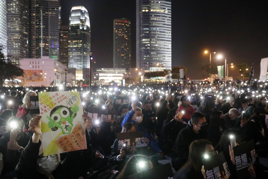 Protesters attend an anti-government rally at Edinburgh Place, Central, in January, 2020. Photo: K.Y. Cheng