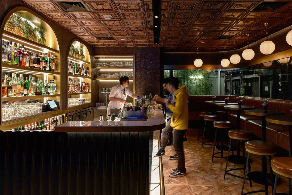 The front bar of The Diplomat, in Central, Hong Kong, designed by Bong Yeung of Littleurbanmountain. Photo: Handout