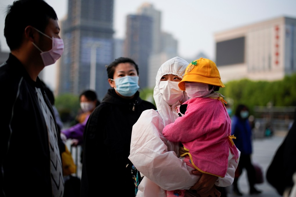 People move about in Wuhan, Hubei province, as travel restrictions are lifted in the original epicentre of the global coronavirus outbreak, on Wednesday. Photo: Reuters