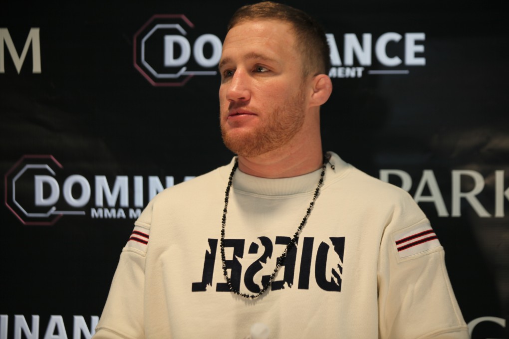 Justin Gaethje at a Dominance MMA media day in Las Vegas. Photo: Amy Kaplan