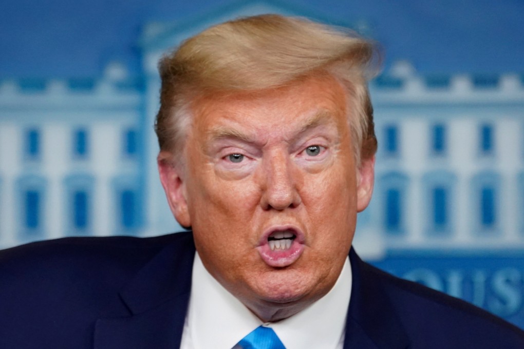 US President Donald Trump addresses the daily coronavirus task force briefing at the White House in Washington. Photo: Reuters