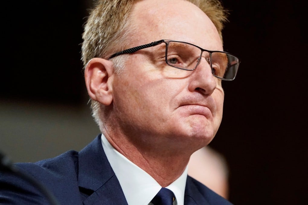 US Acting Navy Secretary Thomas Modly testifies to the Senate Armed Services Committee on Capitol Hill in December. Photo: Reuters