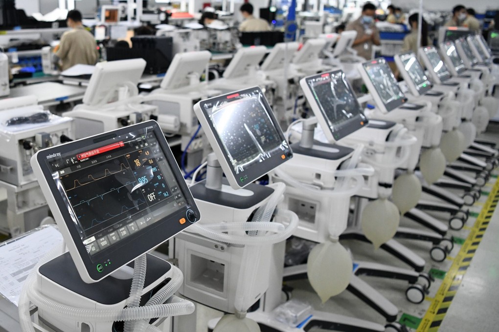 A shortage of components is hampering China’s efforts to meet the global demand for medical equipment. Photo: Xinhua