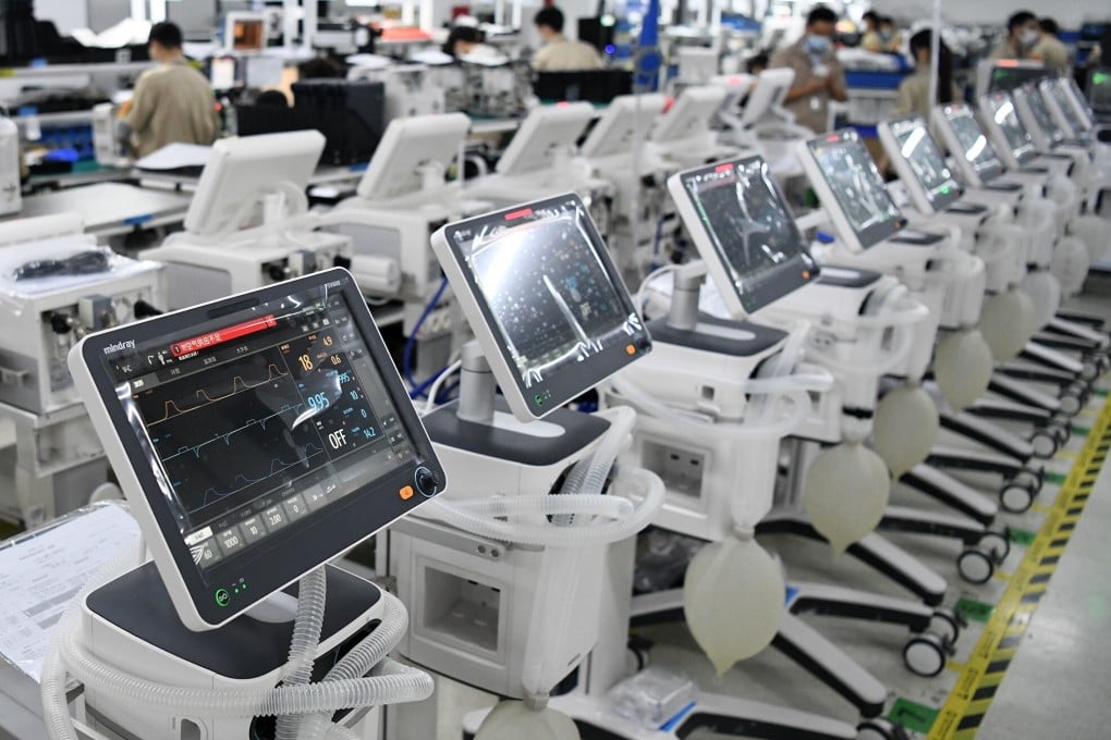 A shortage of components is hampering China’s efforts to meet the global demand for medical equipment. Photo: Xinhua