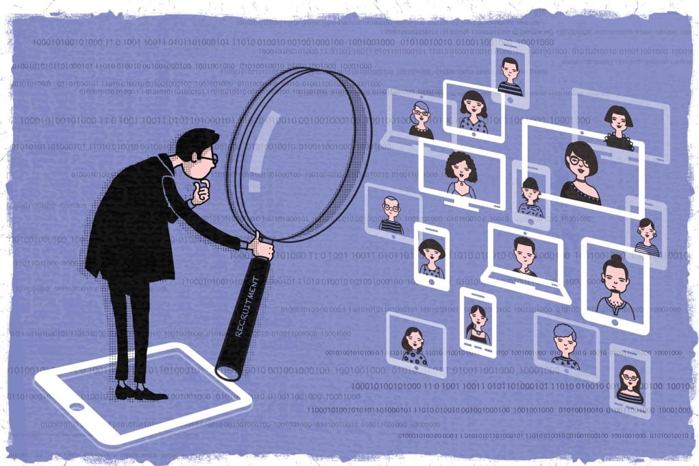 In-person interviews are becoming a rarity in China amid lockdowns, social distancing and the temporary closure of many businesses. Illustration: SCMP
