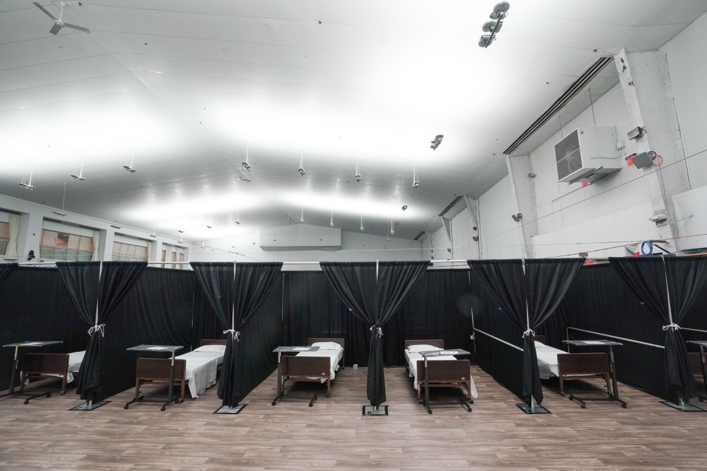 A temporary field hospital for Covid-19 patients at the Billie Jean King national tennis centre in the Borough of Queens, New York. Photo: AFP