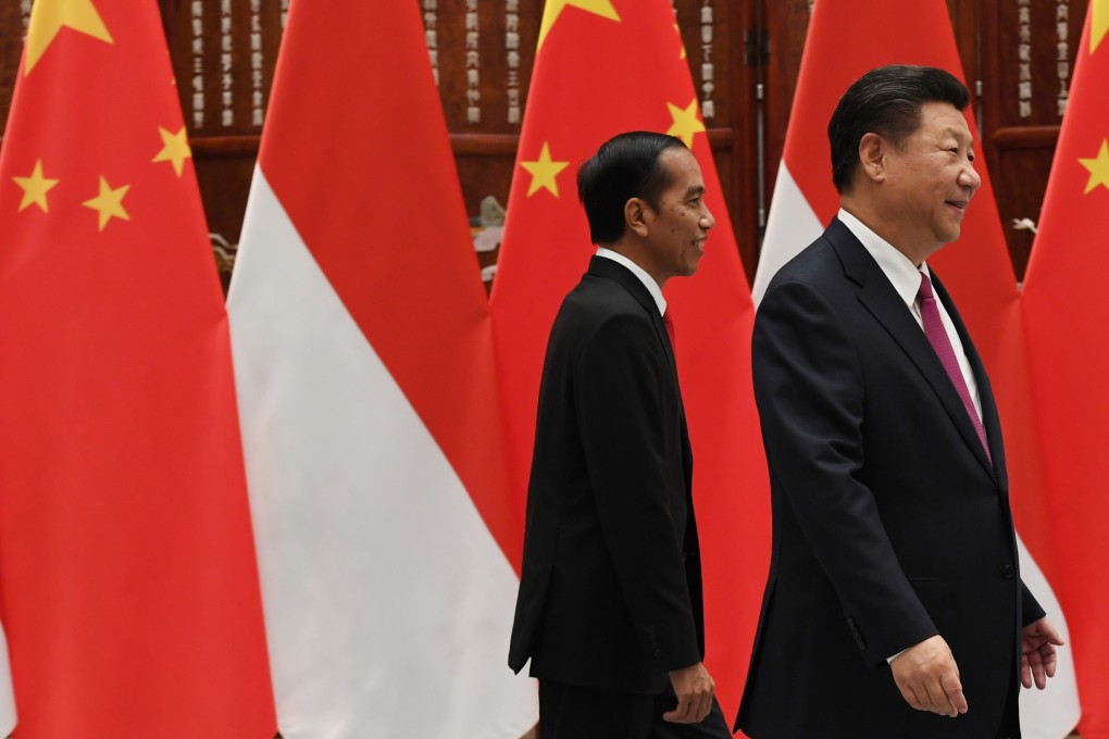 Chinese President Xi Jinping and Indonesian President Joko Widodo meet at the West Lake State Guest House in Hangzhou in 2016. Photo: AP