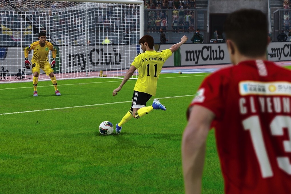 A still from the PES 2020 video game running with the WEHK patch for the Hong Kong Premier League that will be used for the HKFA’s e-Sports tournament. Photos: Facebook/WEHK