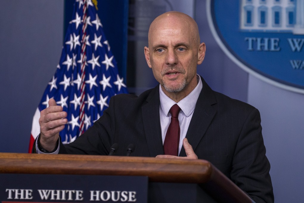 US Food and Drug Administration chief Stephen Hahn speaks during a Coronavirus Task Force news conference at the White House on April 4. Photo: Bloomberg
