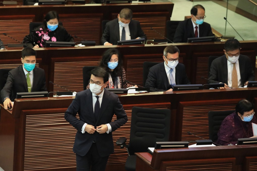 The Estimates of Expenditure 2020-2021 at the Legislative Council Complex, Tamar. Photo: May Tse