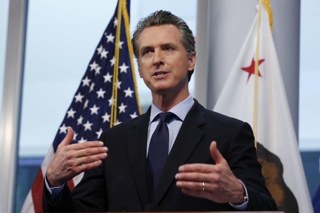 California Governor Gavin Newsom supported dramatic action early, and his state, with a population of about 40 million, had only suffered 682 deaths by Monday. Photo: AP