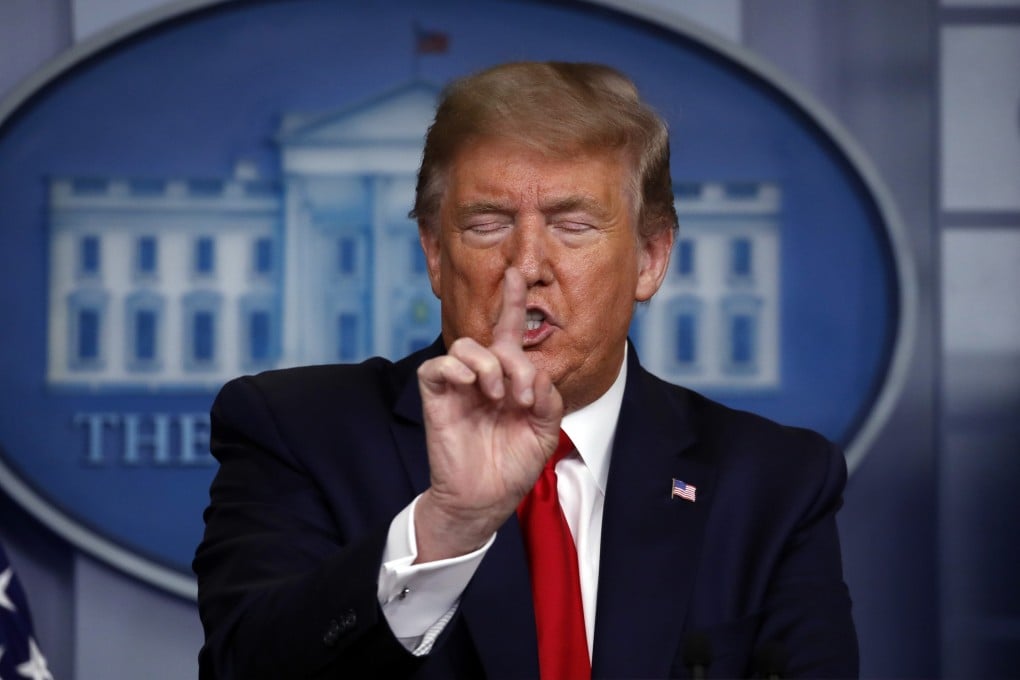 US President Donald Trump speaks about his administration’s coronavirus response at the White House. Photo: AP