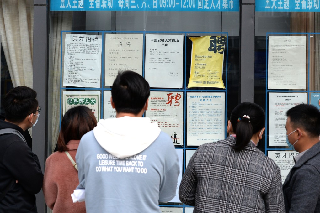 China’s job market has been dented by the coronavirus pandemic in the first quarter of 2020. Photo: Xinhua