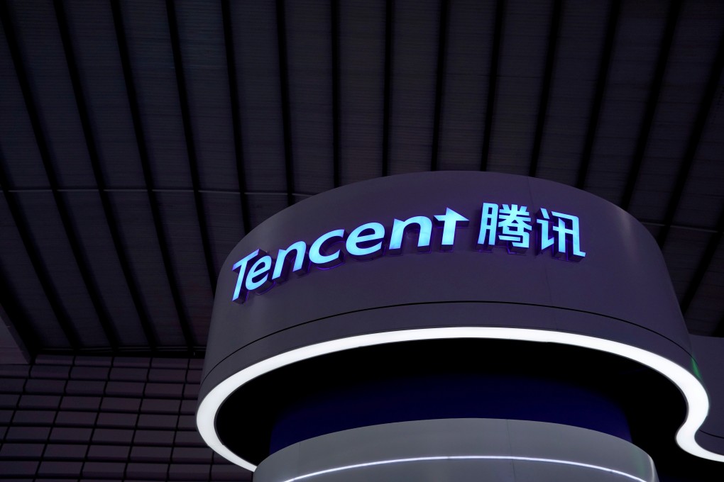 A Tencent sign at the World Internet Conference in Wuzhen, Zhejiang province, China, October 20, 2019. Photo: Reuters