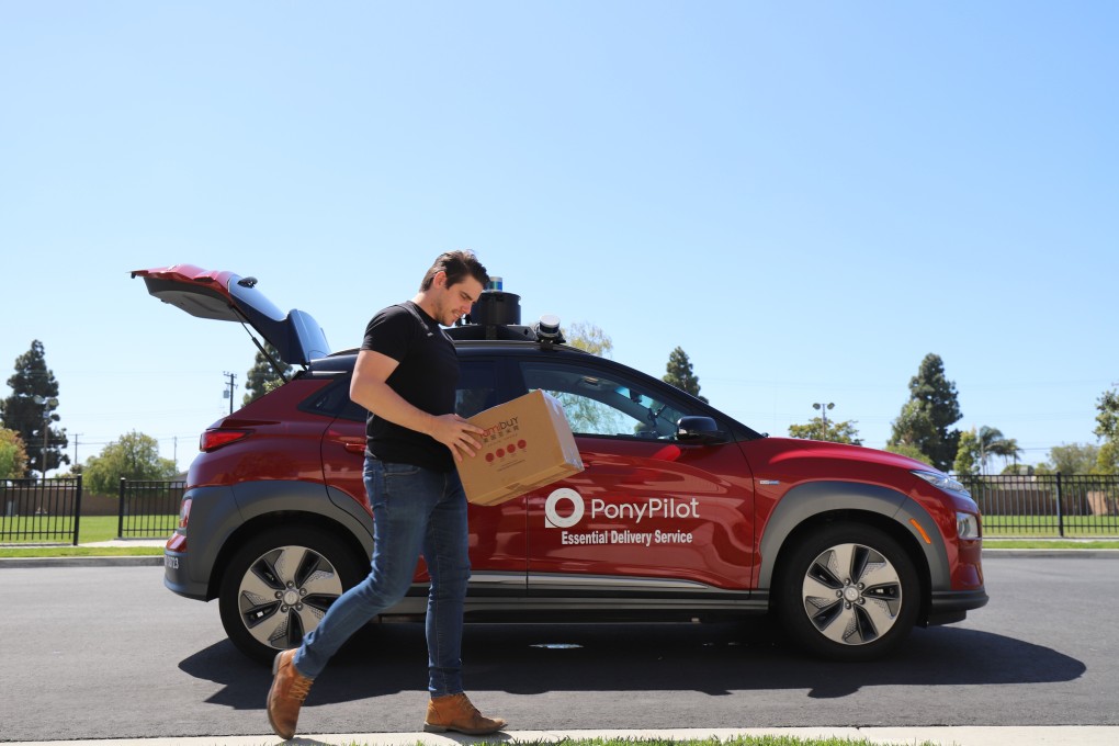 Chinese autonomous vehicle start-up Pony.ai has launched a self-driving delivery service in Irvine, California. Photo: Handout