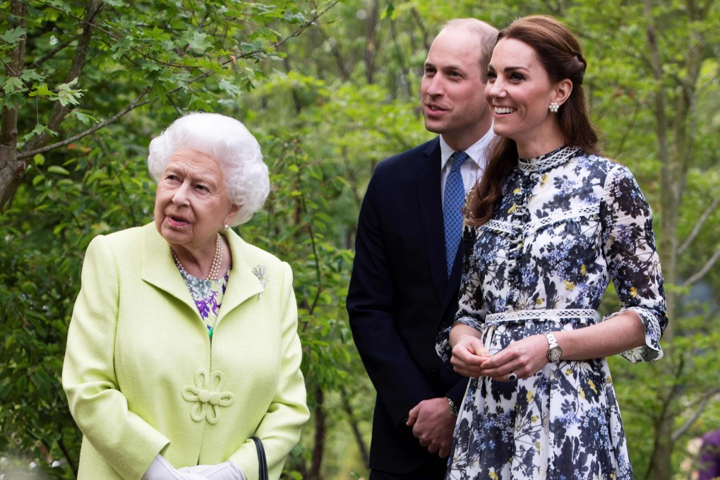 The Duke and Duchess of Cambridge with Queen Elizabeth. Photo: AFP