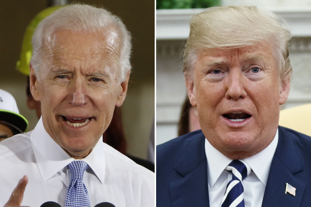 Former vice-president Joe Biden and President Donald Trump. Photo: AP