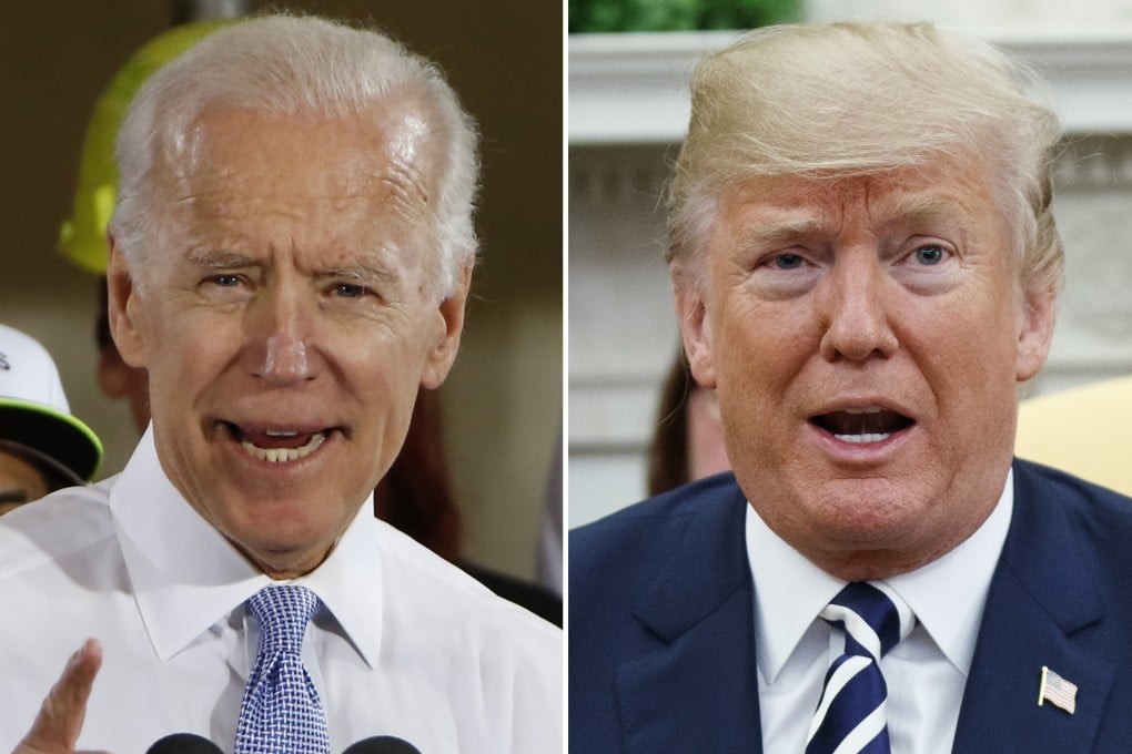 Former vice-president Joe Biden and President Donald Trump. Photo: AP