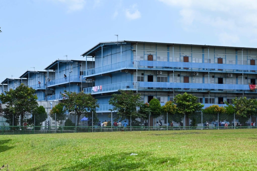 The Tuas South foreign worker dormitory in Singapore has been placed under government restriction as preventive measure against the spread of Covid-19. Photo: AFP