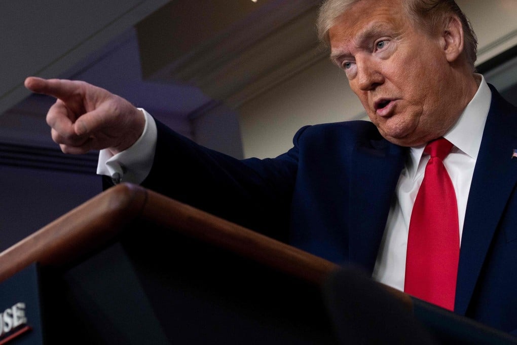US President Donald Trump speaks at the White House. Photo: AFP