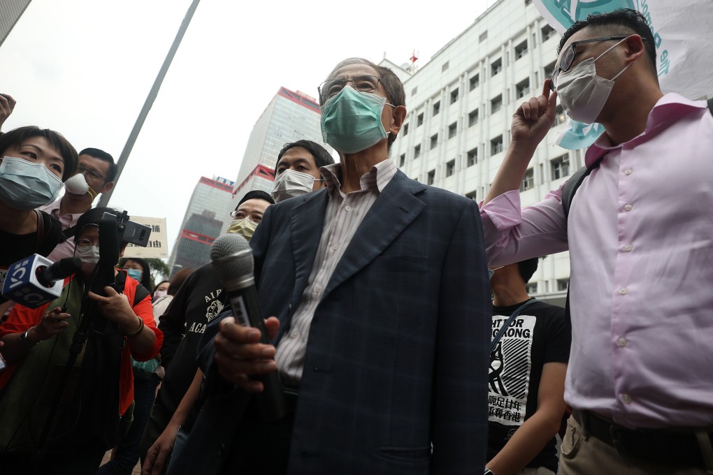 Former lawmaker Martin Lee Chu-ming told reporters, he felt “very proud to be finally listed as a defendant after seeing so many brilliant young people arrested and charged, we’d be pursuing democracy together”. The arrests are a propaganda coup for the opposition. Photo: Xiaomei Chen