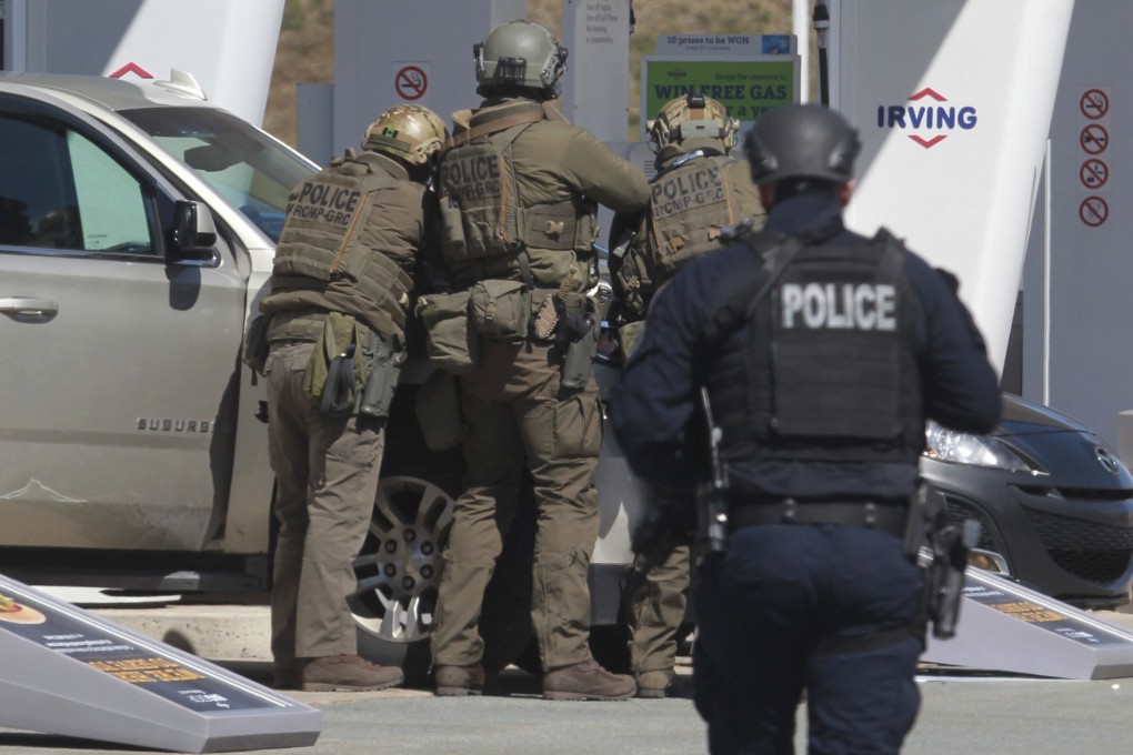 The suspect was arrested at a petrol station in Enfield, just outside Halifax. Police later announced that he had died. Photo: AP