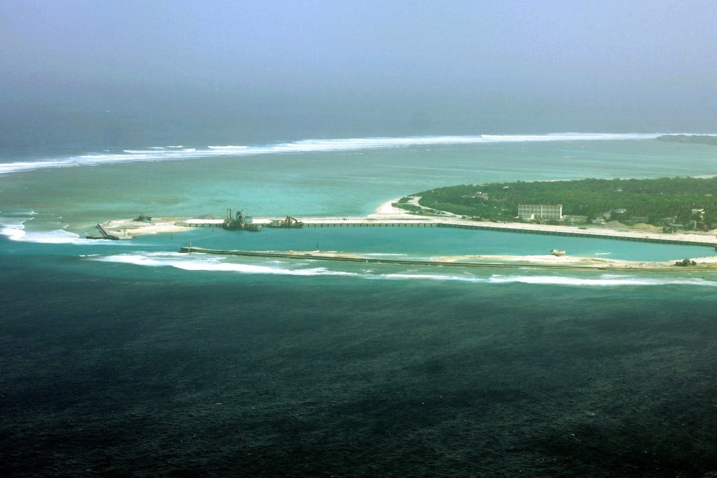 An aerial view of Sanha, a city created to assert China’s claims over the disputed waters. Photo: AFP