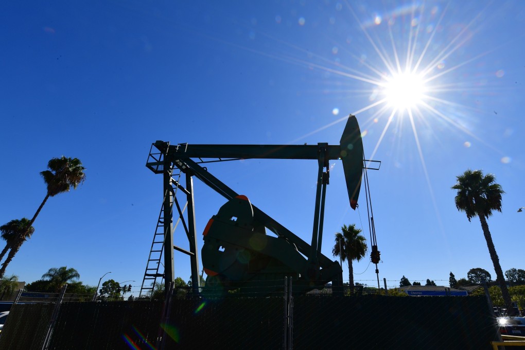 A pump jack from Signal Hill Petroleum is seen in California in October. Photo: AFP