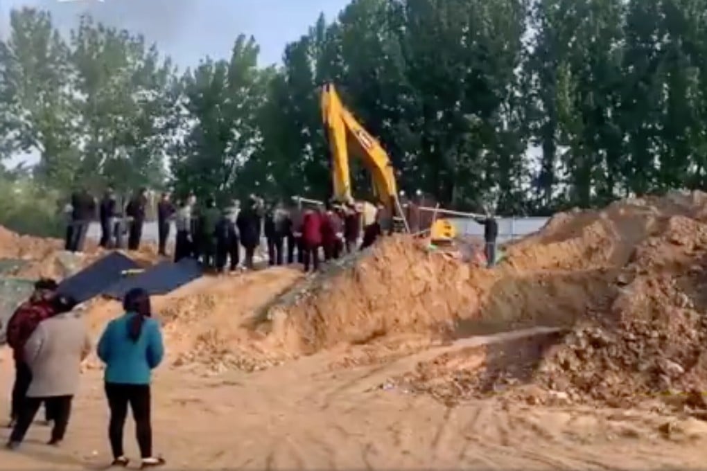 Four boys were killed at a construction site in Yuanyang county, Henan province, on Saturday. Photo:Weibo