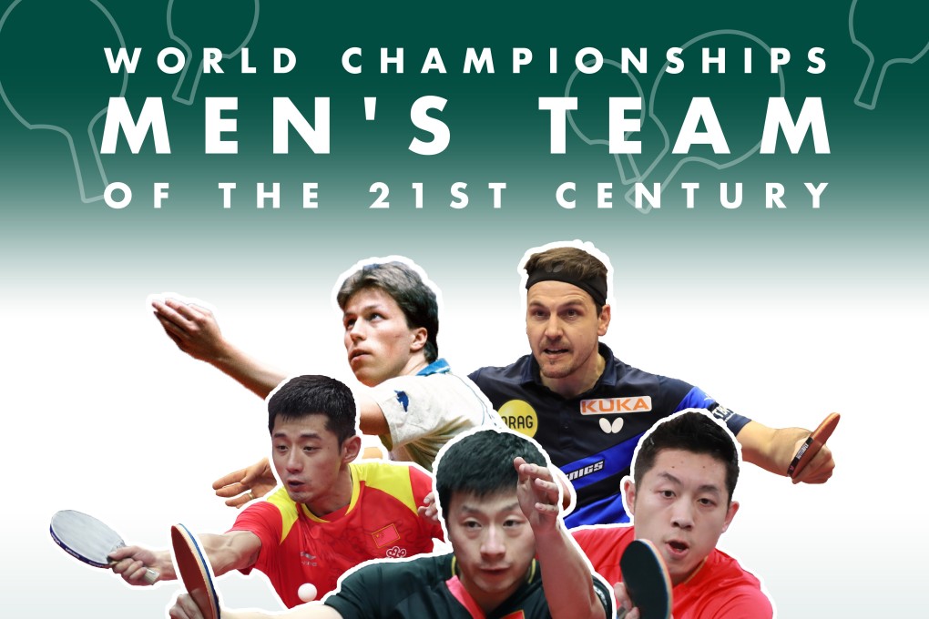 China’s Ma Long (front in black) heads the men's Dream Team of the century. Photo: ITTF