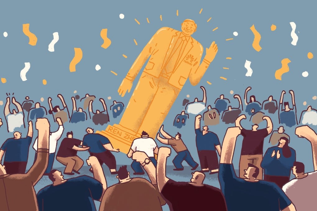 Ren Zhengfei has been called the “spiritual leader” of Huawei, but he says he only plays a “symbolic role”. Illustration: Perry Tse: SCMP