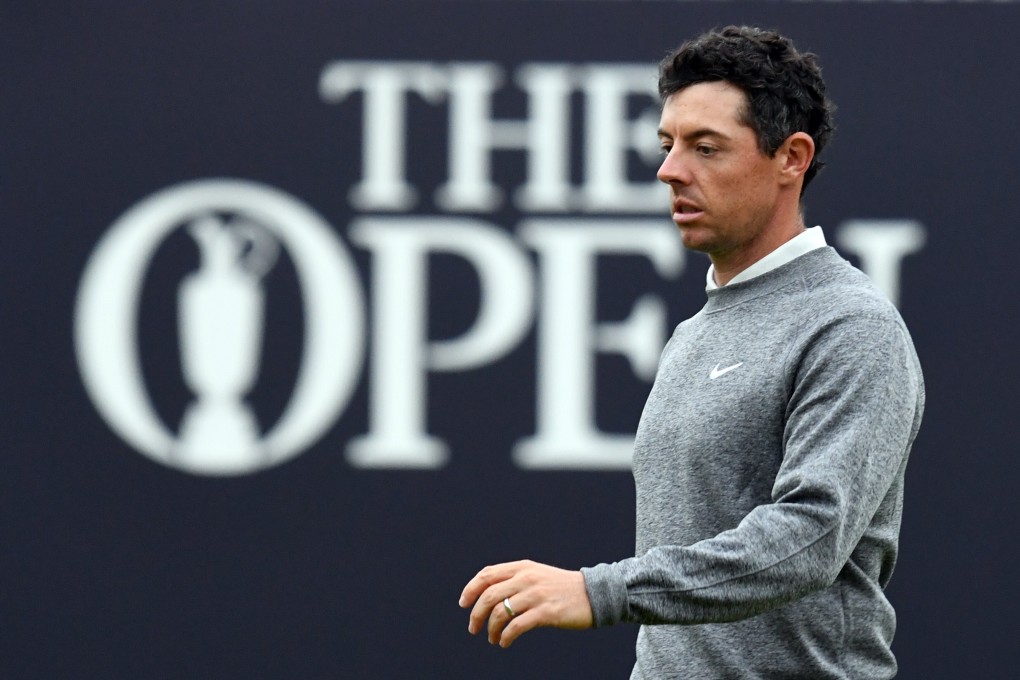 Rory McIlroy of Northern Ireland arrives on the 18th green during the second round of the 2019 British Open Golf Championship. Photo: EPA