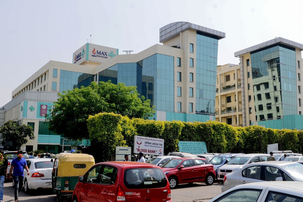 The Max Hospital in Saket, New Delhi, where a severely ill Covid-19 patient has responded positively to experimental plasma therapy treatment. Photo: AFP