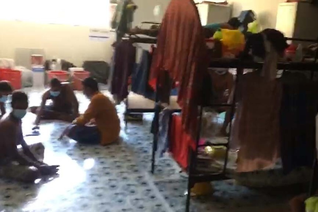 It was reported that 21 migrant workers staying at Joylicious dormitory were locked in their room. Photo: Facebook