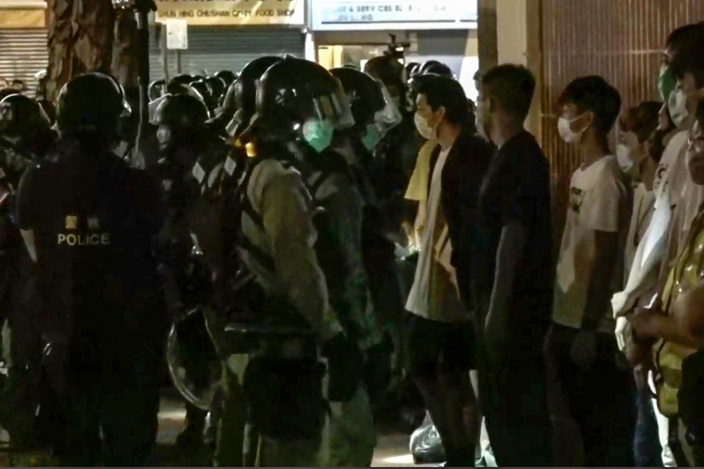 Police said they issued fixed penalty tickets to people in Yuen Long. Photo: RTHK