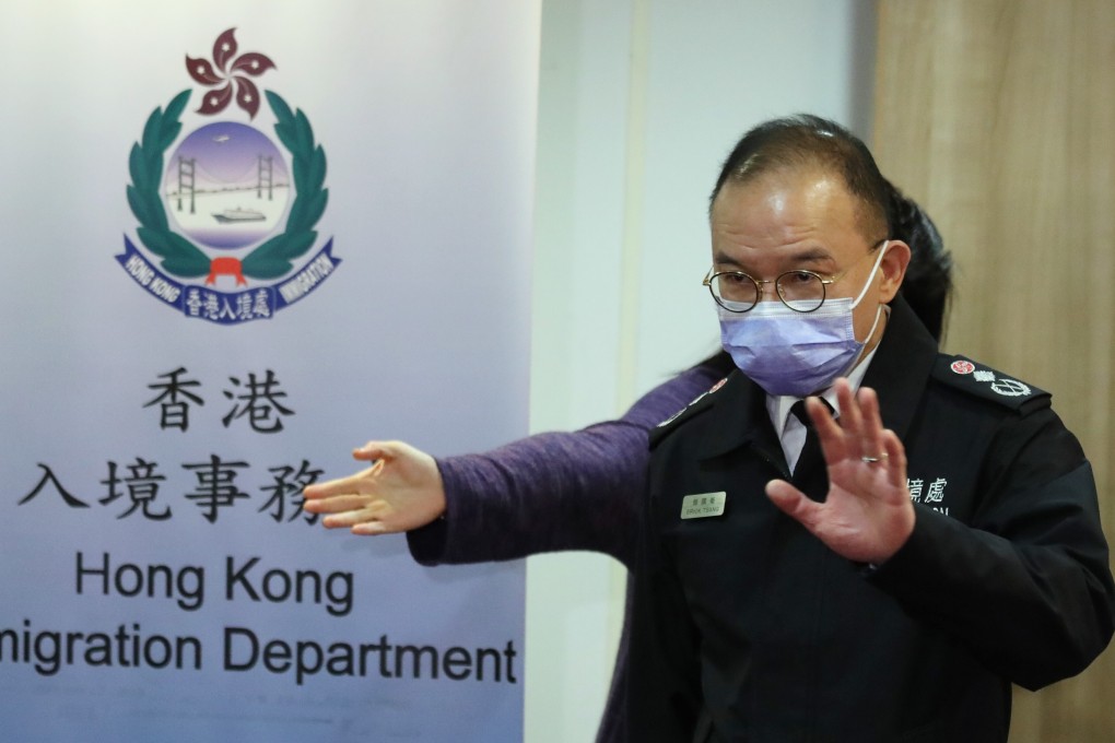 Erick Tsang, seen at a press conference last month as director of immigration, has taken over as the Secretary for Constitutional and Mainland Affairs. Photo: Nora Tam