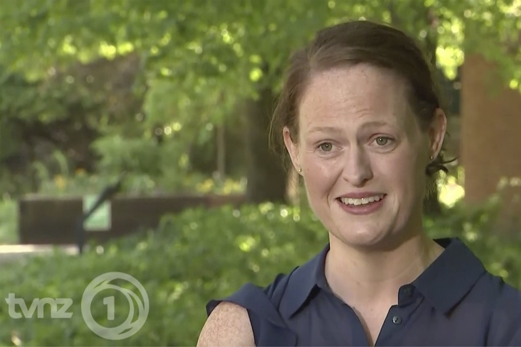 New Zealand nurse Jenny McGee speaks about her efforts to help save coronavirus patient British Prime Minister Boris Johnson. She was one of two nurses singled out by Johnson. Photo: AP