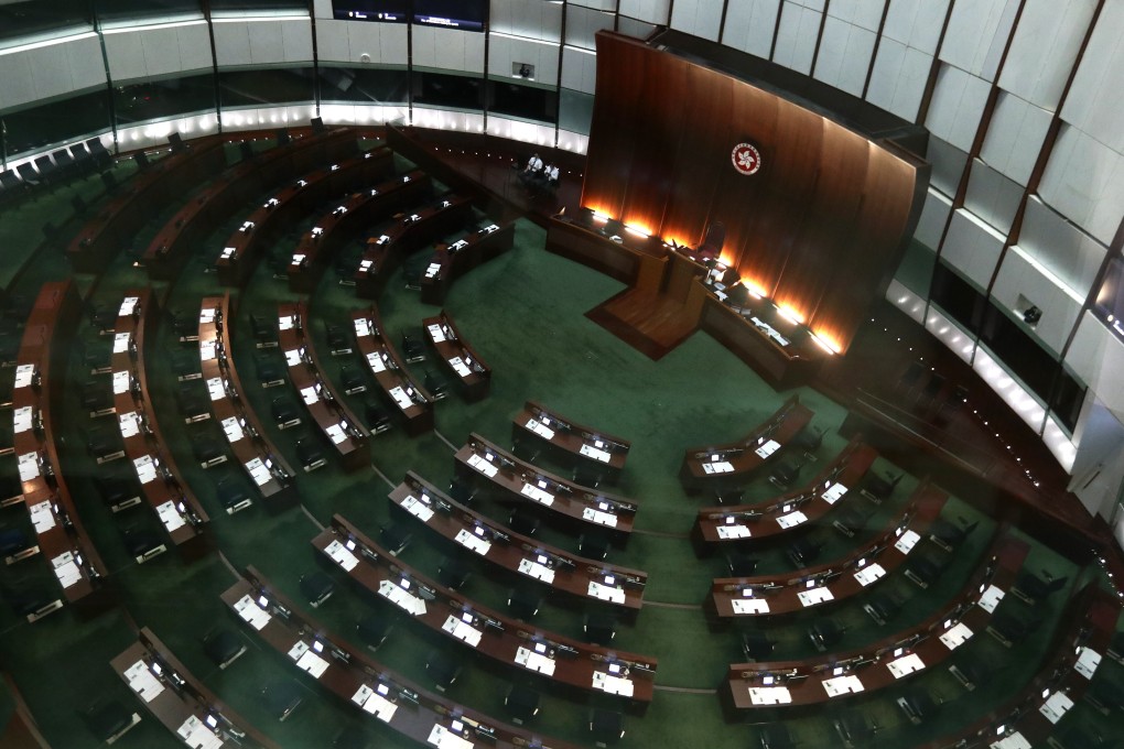 The empty Legco chamber. The House Committee in Legco scrutinises bills before they are put to a vote. Photo: Nora Tam