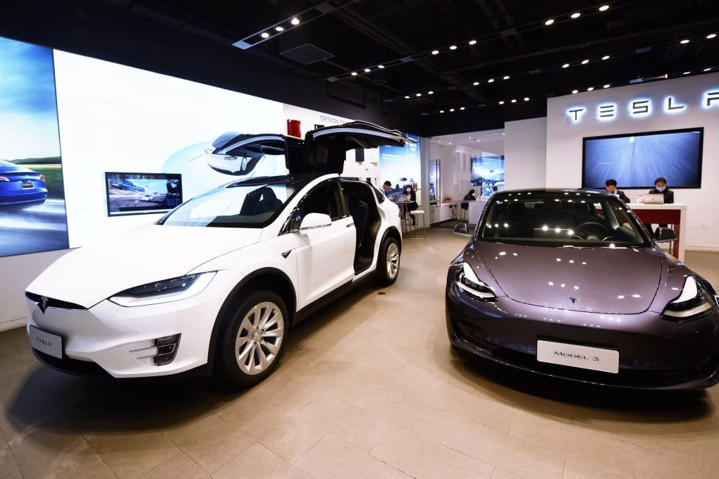 A Tesla showroom in the Zhejiang provincial capital of Hangzhou in eastern China on April 21, 2020. Photo: dpa