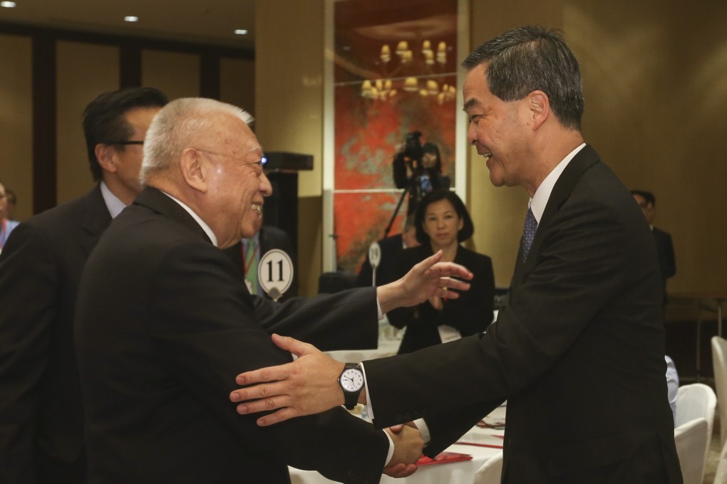 Former Hong Kong chief executives Tung Chee-hwa (left) and Leung Chun-ying are the driving force behind a new coalition aimed at building support for pro-establishment candidates ahead of September’s Legco election. Photo: K.Y. Cheng