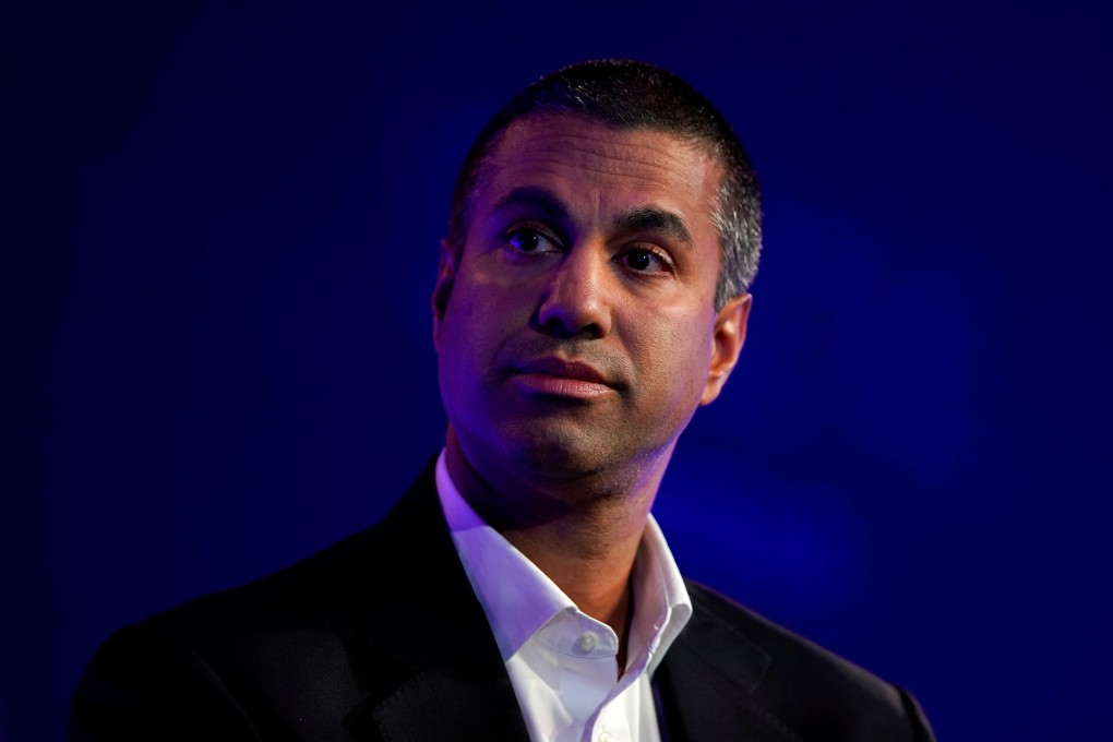 Ajit Pai, chairman of the Federal Communications Commission, speaks at a conference in Laguna Beach, California, in October. Photo: Reuters