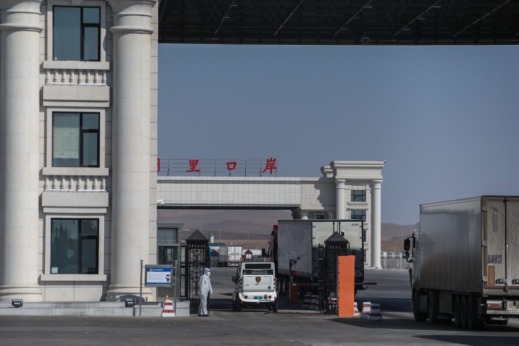 A checkpoint on Inner Mongolia’s border with Russia. The Chinese region has now implemented stricter controls of arrivals from abroad. Photo: Xinhua