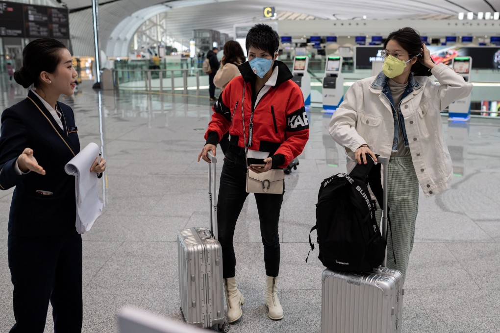 Travellers at Daxing International Airport in Beijing on January 21. The country’s tourism sector was put on standstill at the end of January due to the coronavirus pandemic, with thousands of travel companies since going out of business. Photo: AFP