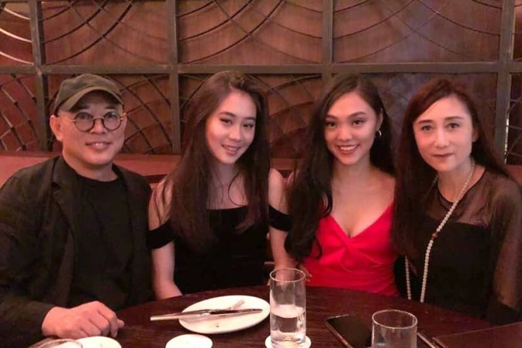 Jet Li, Jada, Jane and Nina enjoy a meal together. Photo: Jet Li/Instagram