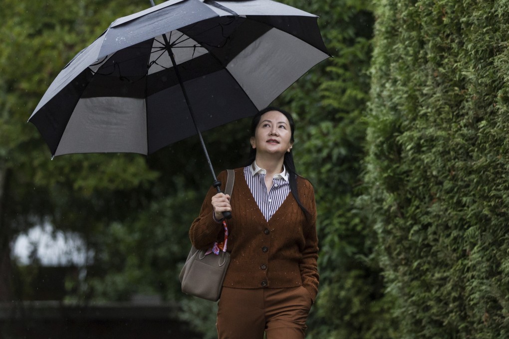 Huawei chief financial officer Meng Wanzhou pictured on October 3 outside her Vancouver home. Photo: AP