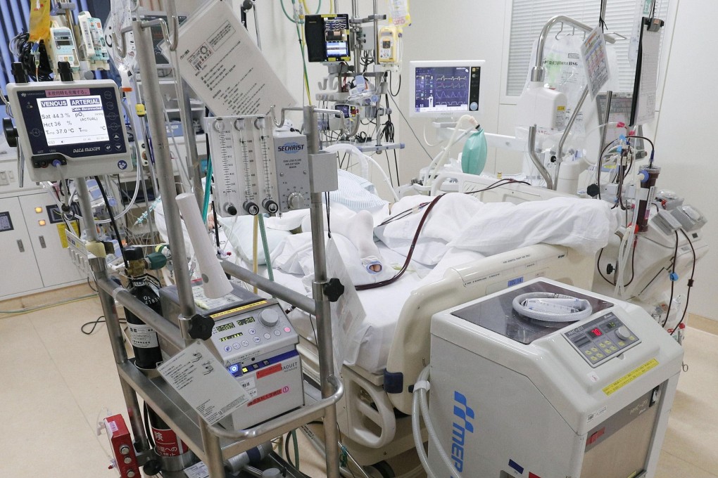 The intensive care unit at a Japanese hospital. Many facilities are reluctant to admit coronavirus patients as they deal with a surge in cases. Photo: Kyodo
