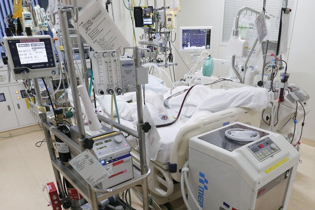 The intensive care unit at a Japanese hospital. Many facilities are reluctant to admit coronavirus patients as they deal with a surge in cases. Photo: Kyodo